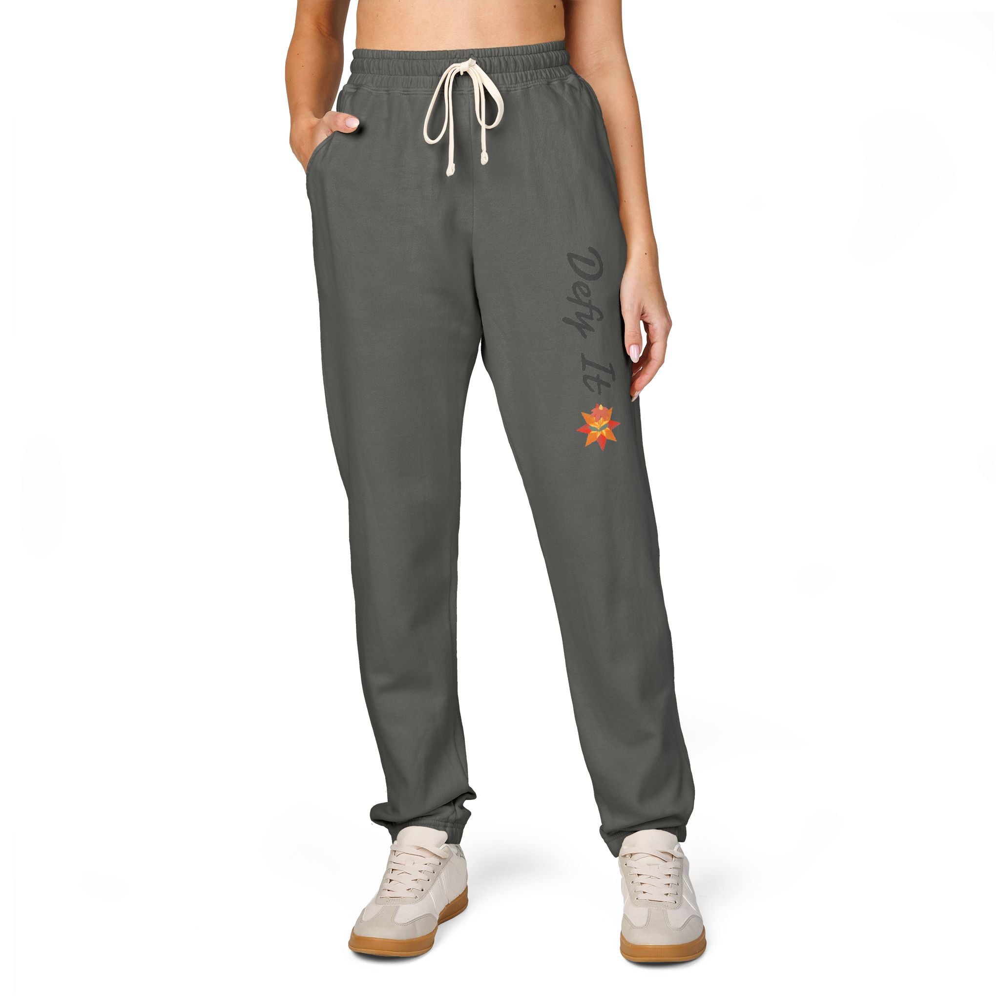 Charcoal 'Defy It' Fleece Sweatpants