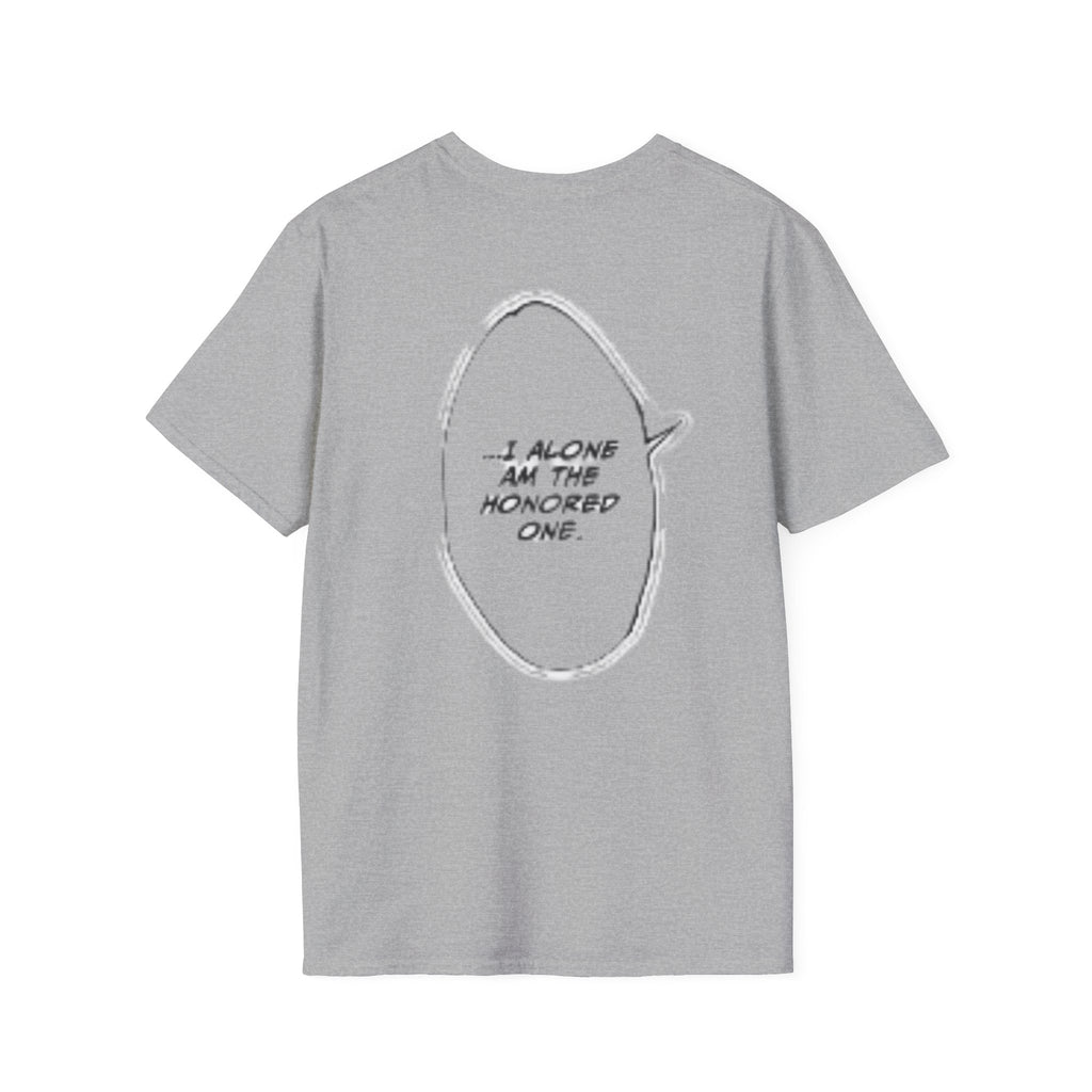 Graphic T‑Shirt — “I Alone Am the Honored One” Manga Speech Bubble Tee