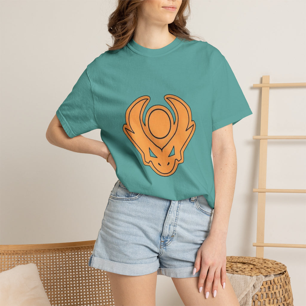 Graphic T-Shirt — Orange Emblem Front & “Fear Isn't a Word From Where I Come From” Back