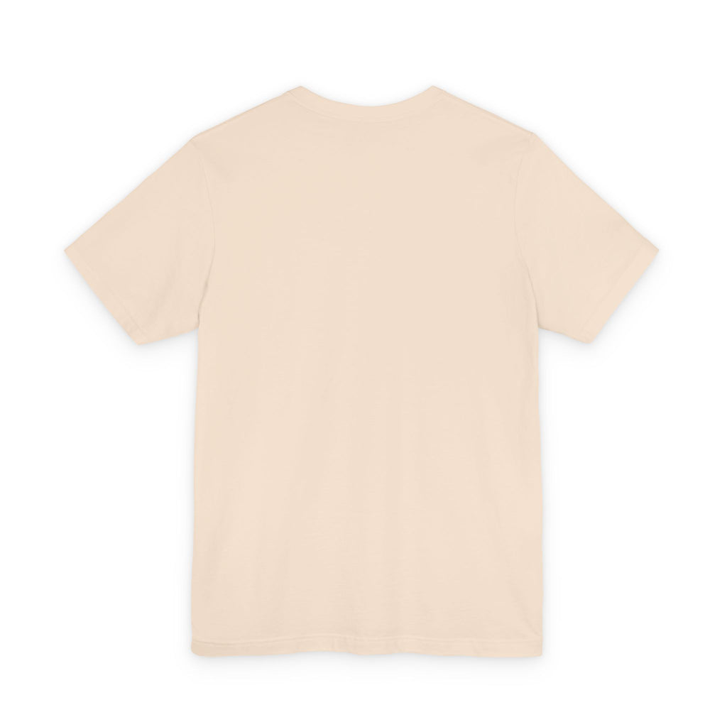Minimalist Moon & Laurel Chest Tee — Celestial Botanical Graphic Shirt