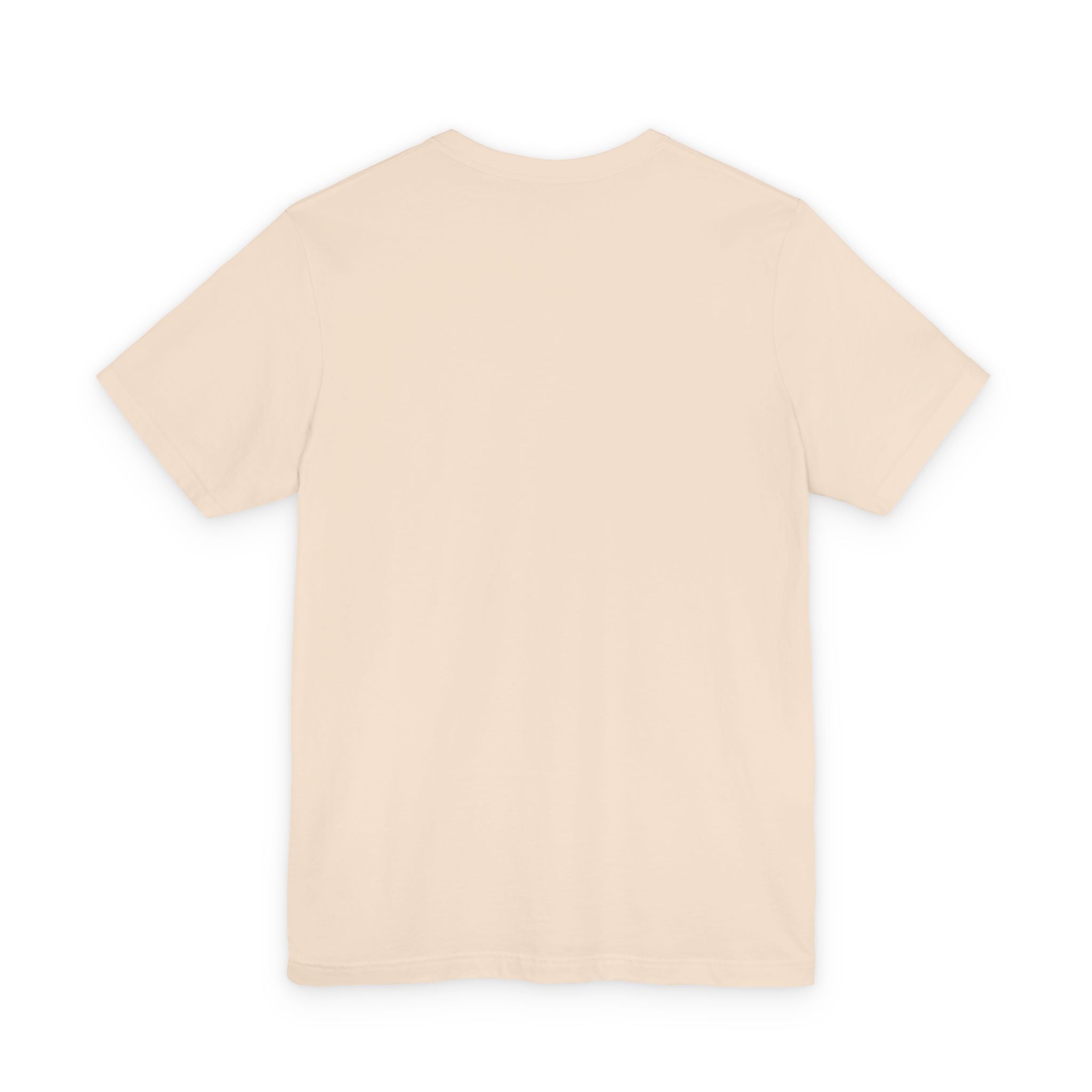 Minimalist Moon & Laurel Chest Tee — Celestial Botanical Graphic Shirt