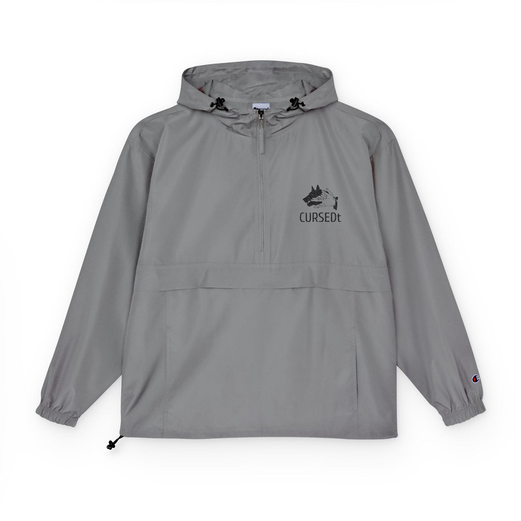 Packable Anorak Jacket — Champion Lightweight Windbreaker with 'CURSED' Logo