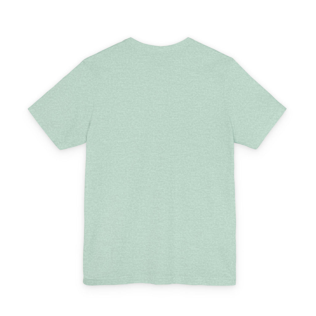 Minimalist Moon & Laurel Chest Tee — Celestial Botanical Graphic Shirt