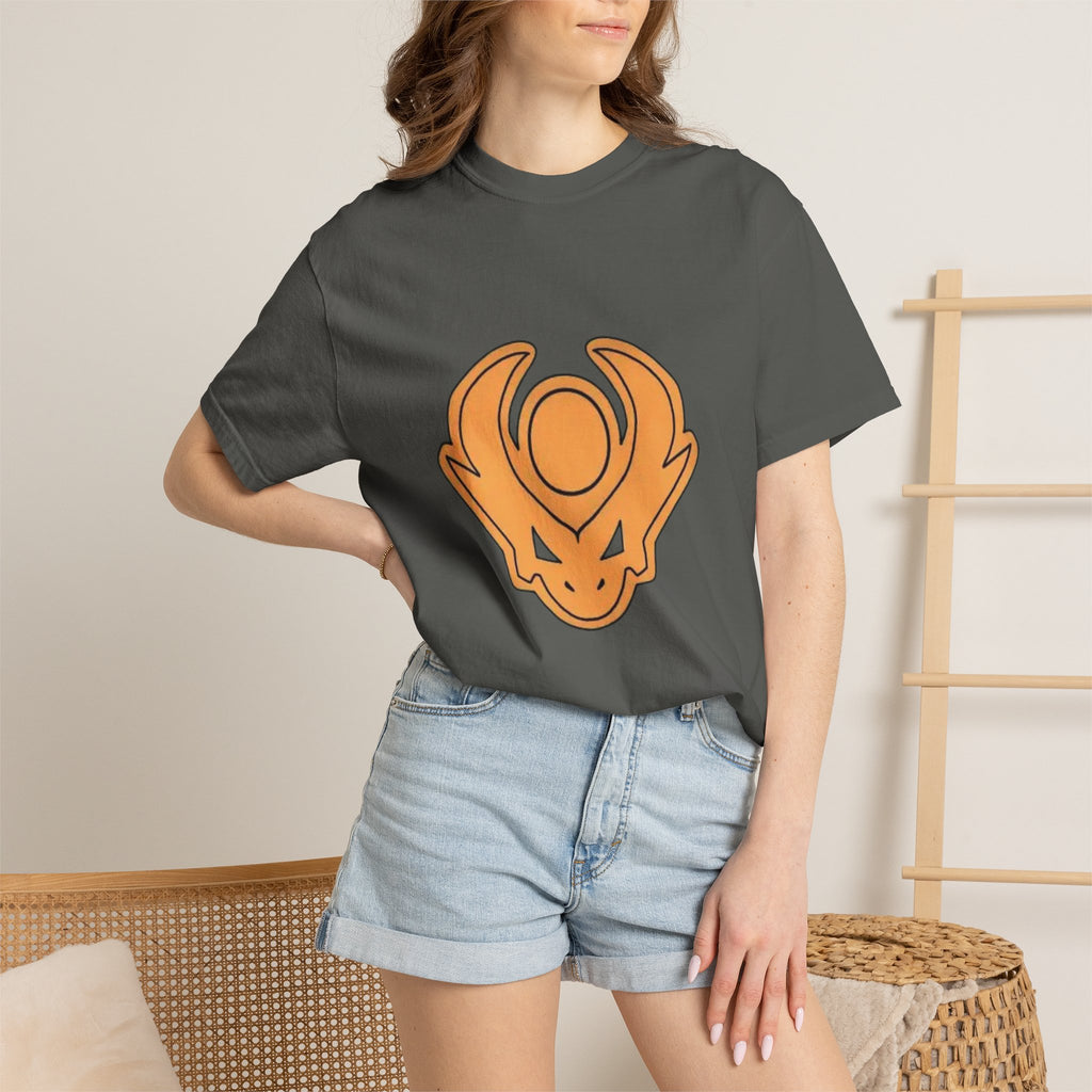 Graphic T-Shirt — Orange Emblem Front & “Fear Isn't a Word From Where I Come From” Back