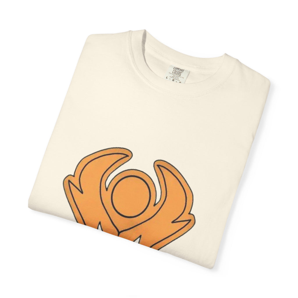 Graphic T-Shirt — Orange Emblem Front & “Fear Isn't a Word From Where I Come From” Back