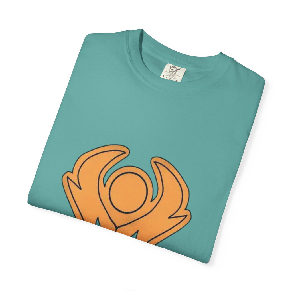 Graphic T-Shirt — Orange Emblem Front & “Fear Isn't a Word From Where I Come From” Back