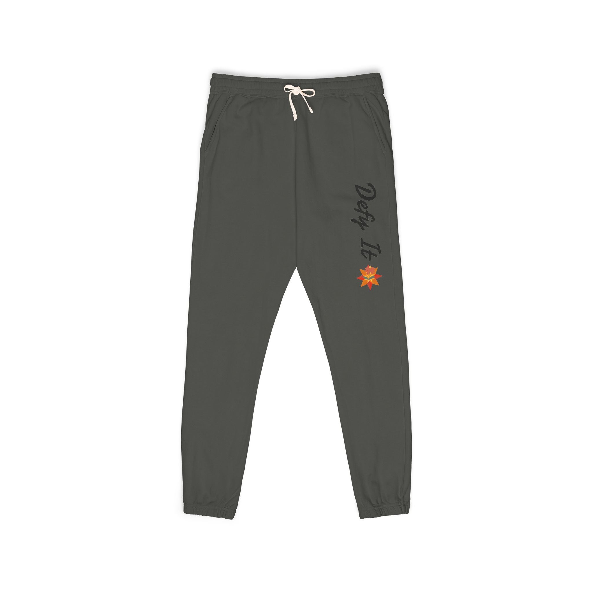 Charcoal 'Defy It' Fleece Sweatpants
