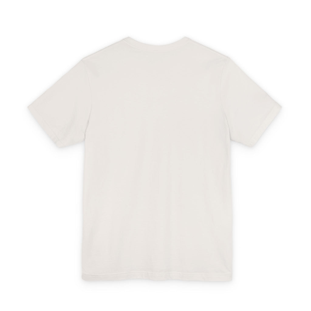 Minimalist Moon & Laurel Chest Tee — Celestial Botanical Graphic Shirt