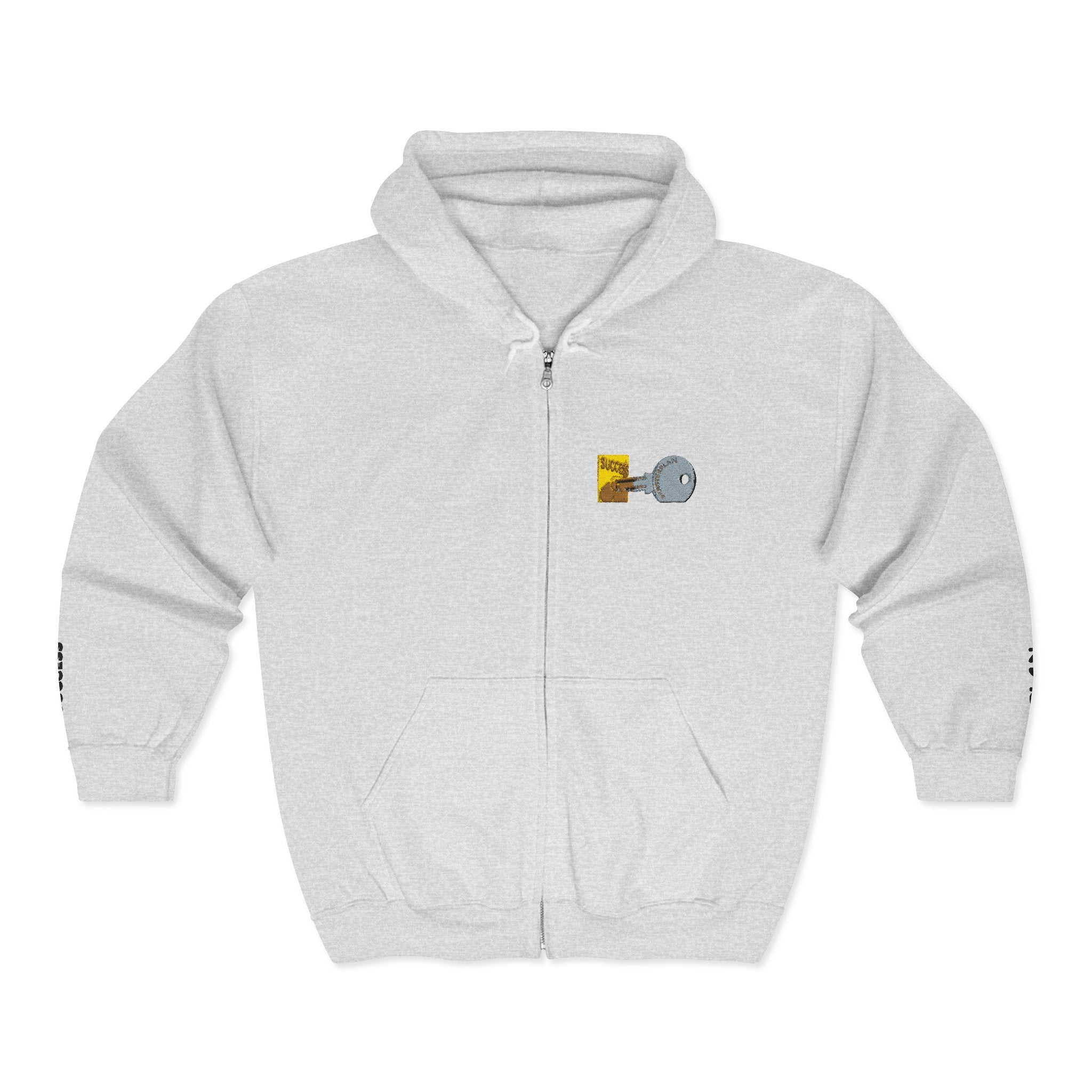 Lock & Key Minimal Zip Hoodie