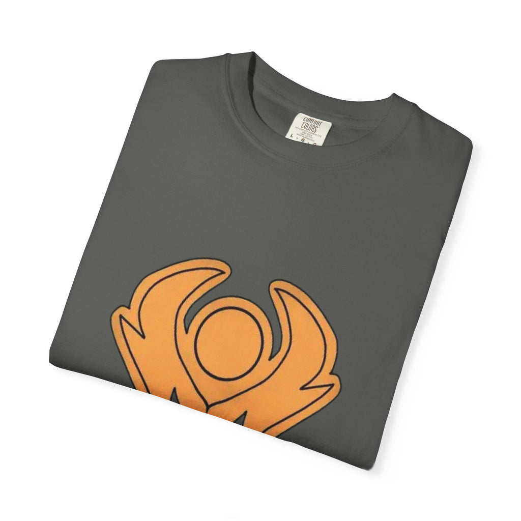 Graphic T-Shirt — Orange Emblem Front & “Fear Isn't a Word From Where I Come From” Back