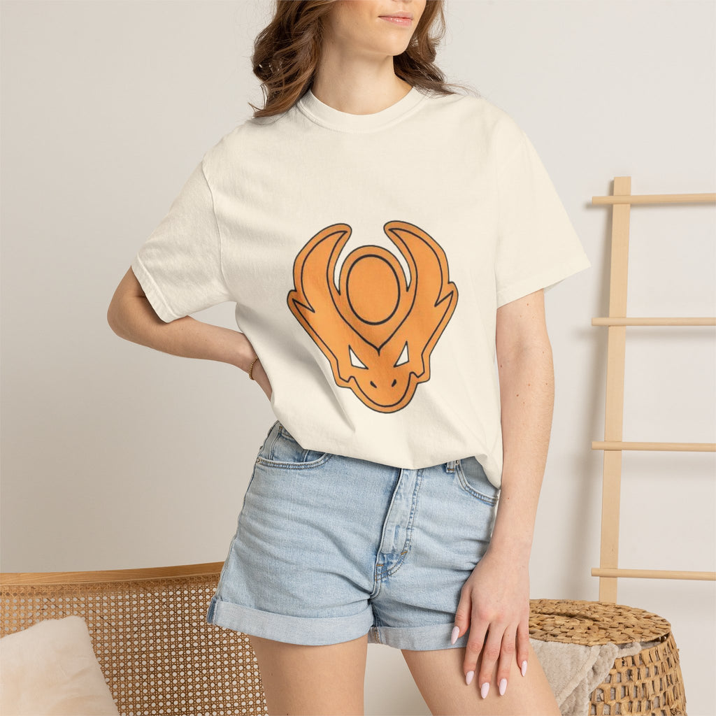 Graphic T-Shirt — Orange Emblem Front & “Fear Isn't a Word From Where I Come From” Back