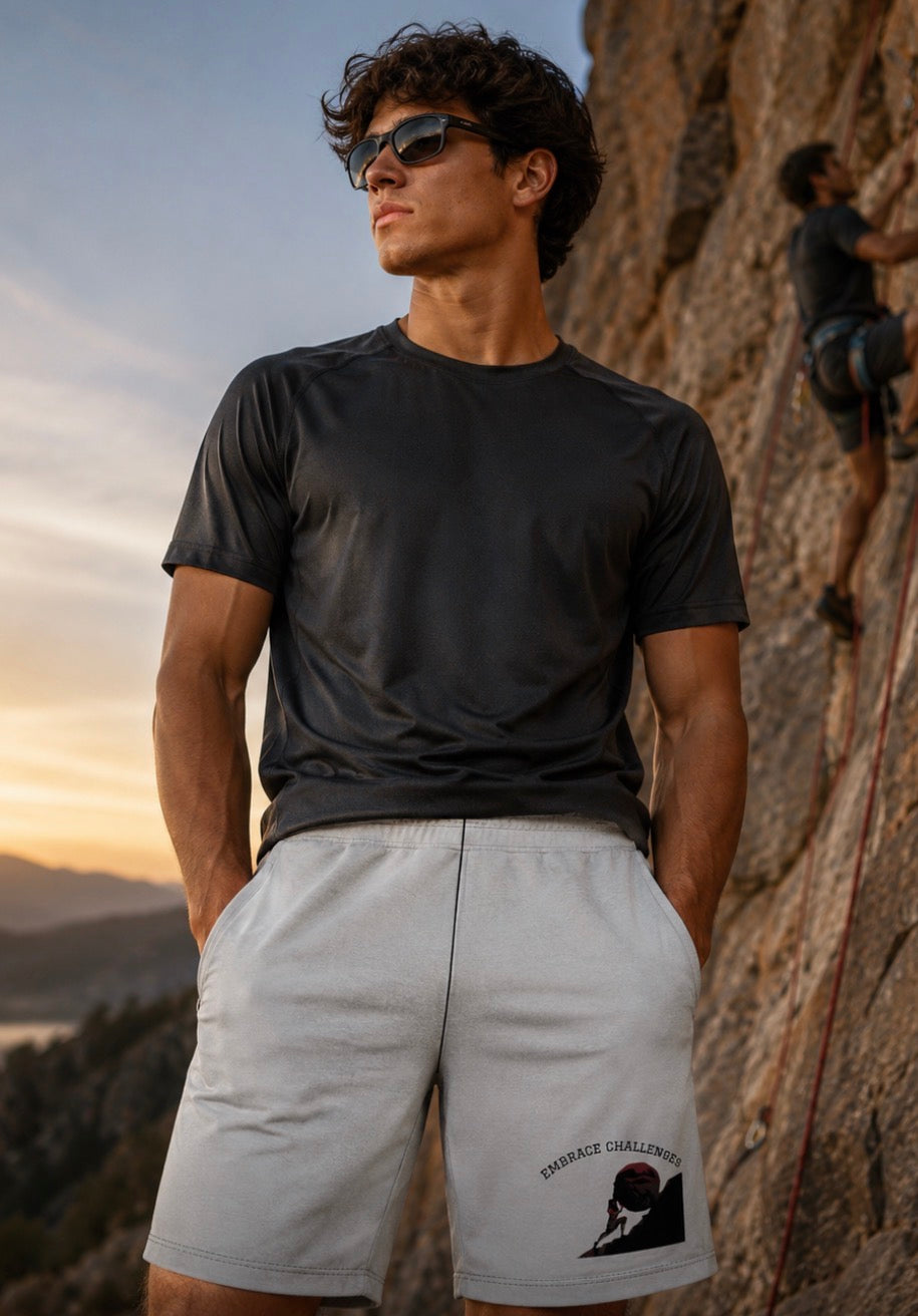 "Embrace Challenges" Athletic Shorts